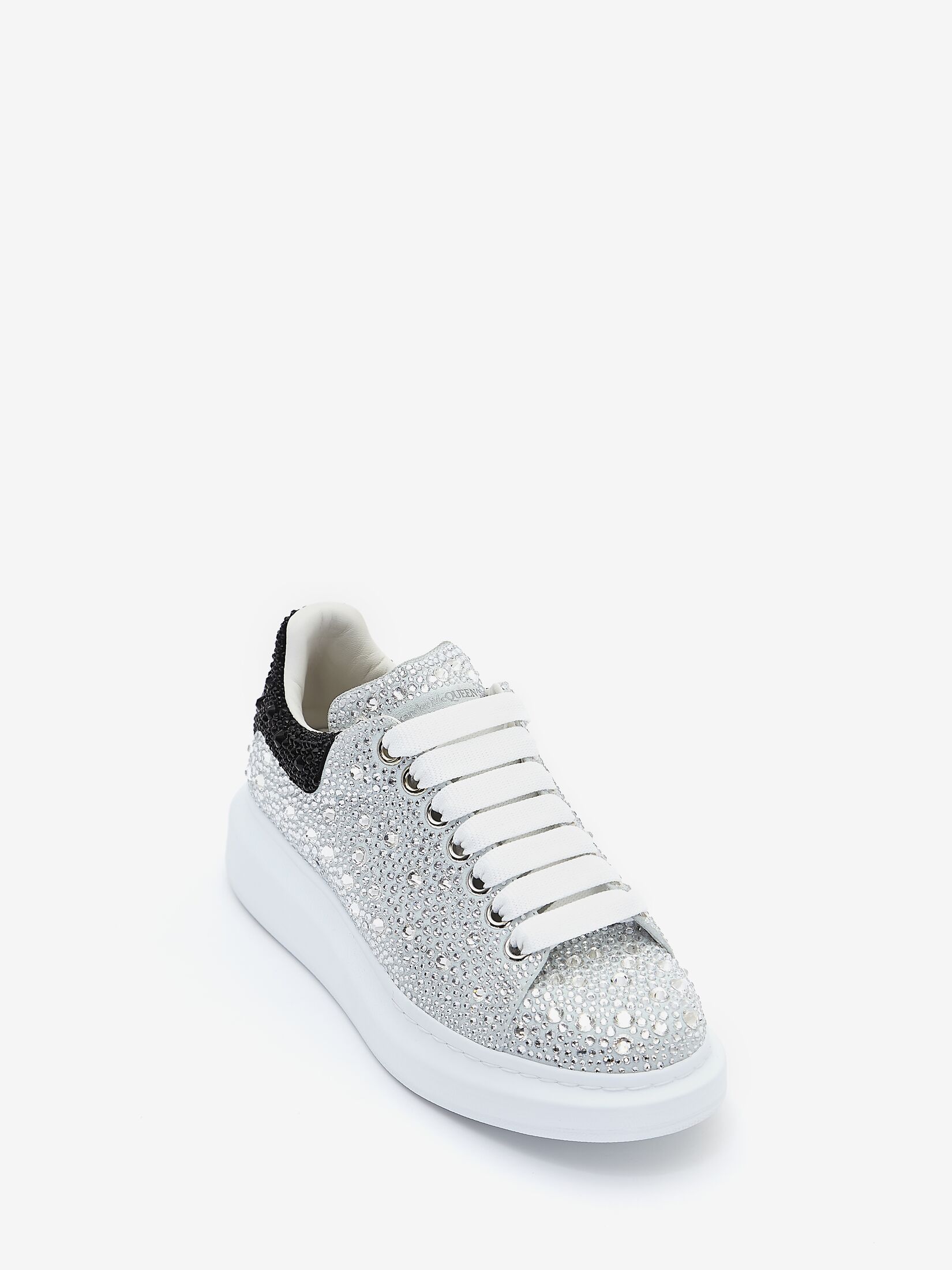 Womens Alexander McQueen nude Leather Crystal-Embellished Oversized Sneakers  | Harrods # {CountryCode}